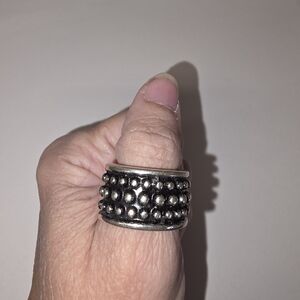 Silver Beaded Ring